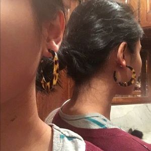 Leopard Print Modern Hoops